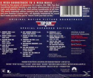 CD-Rückseite. Blauer und weißer Hintergrund mit der Album-Trackliste und einem Filmlogo.