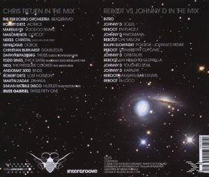 Rückseite des Albums: Titelliste und Credits über dunklem Hintergrund mit Sternen.