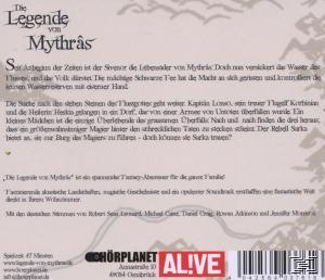 Rückseite einer CD mit deutschem Text. Der Hintergrund ist dunkelgrün mit einigen deutschen Wörtern.