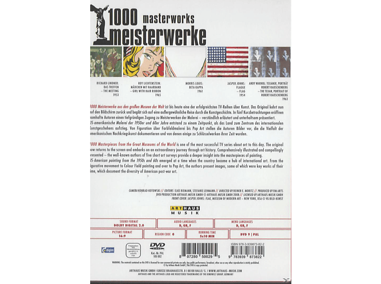 1000 MEISTERWERKE VOL.3 - AMERIKANISCHE MALEREI  - (DVD)