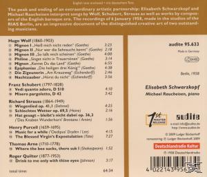 Michael Raucheisen, Schwarzkopf,Elisabeth/Raucheisen,Michael - Schwarzkopf:Lieder  - (CD)