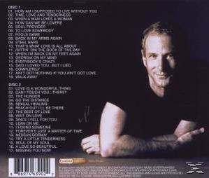 Albumcover mit einem Mann und Songtiteln. Der Mann sitzt vor einem dunklen Hintergrund.