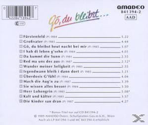 Albumcover mit Text und Trackliste. Der Text ist auf Deutsch. Der Hintergrund ist weiß.