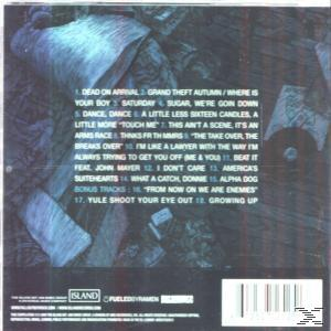 Albumcover: Rückseite einer CD-Hülle mit Titelliste und einem verschwommenen, kalt getönten Landschaftsbild.