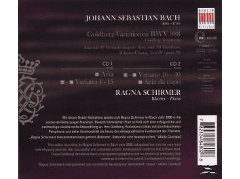 Thumbnail - Ragna Schirmer - Schirmer:Goldberg-Variationen (CD)
