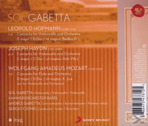 Sol Gabetta album borítója, klasszikus zenei album, narancssárga háttérrel és számlistával.