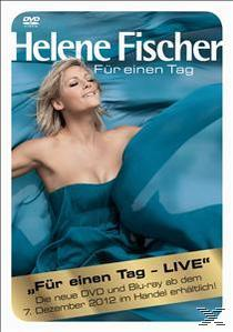 DVD-Cover mit einer Frau in blauem Kleid, lächelnd, und Text 'Helene Fischer'.