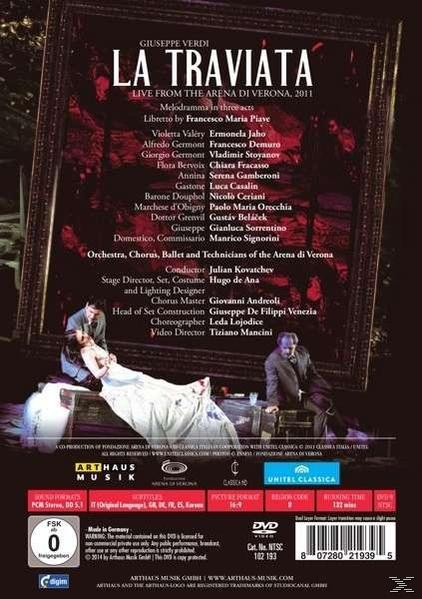 Ermonela Jaho, Francesco Demuro, Vladimir Styanov, Chiara Fracasso, Serena Gamberoni, Nicolo Ceriani, Orchestra Of The Arena Di Verona - La Traviata  - (DVD)