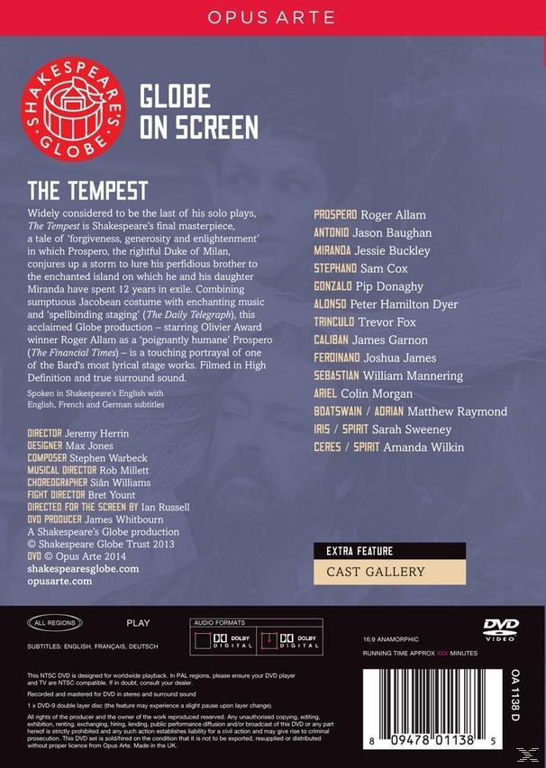 Roger Allam, Jason Baughan, Jessie Buckley, Sam Cox - The Tempest  - (DVD)