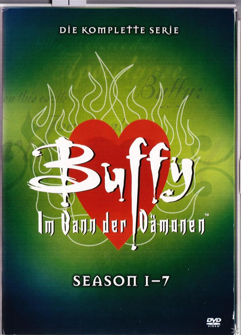 Buffy DVD-Box-Set. Der Titel steht über einem roten Herzen auf grünem Grund.