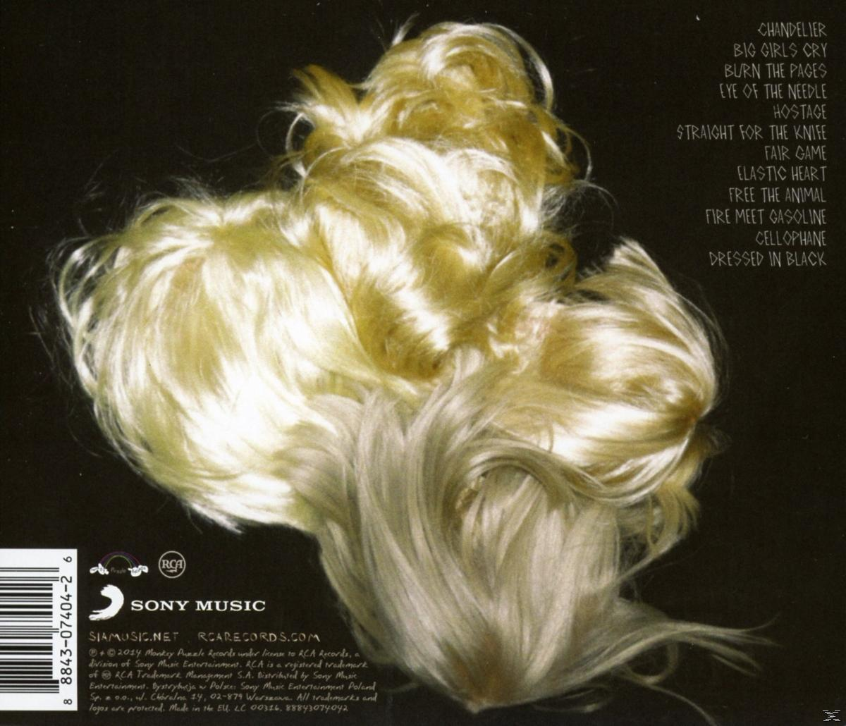 Pochette d'album montrant une perruque blonde. Les titres des chansons sont imprimés sur le côté droit de la perruque.