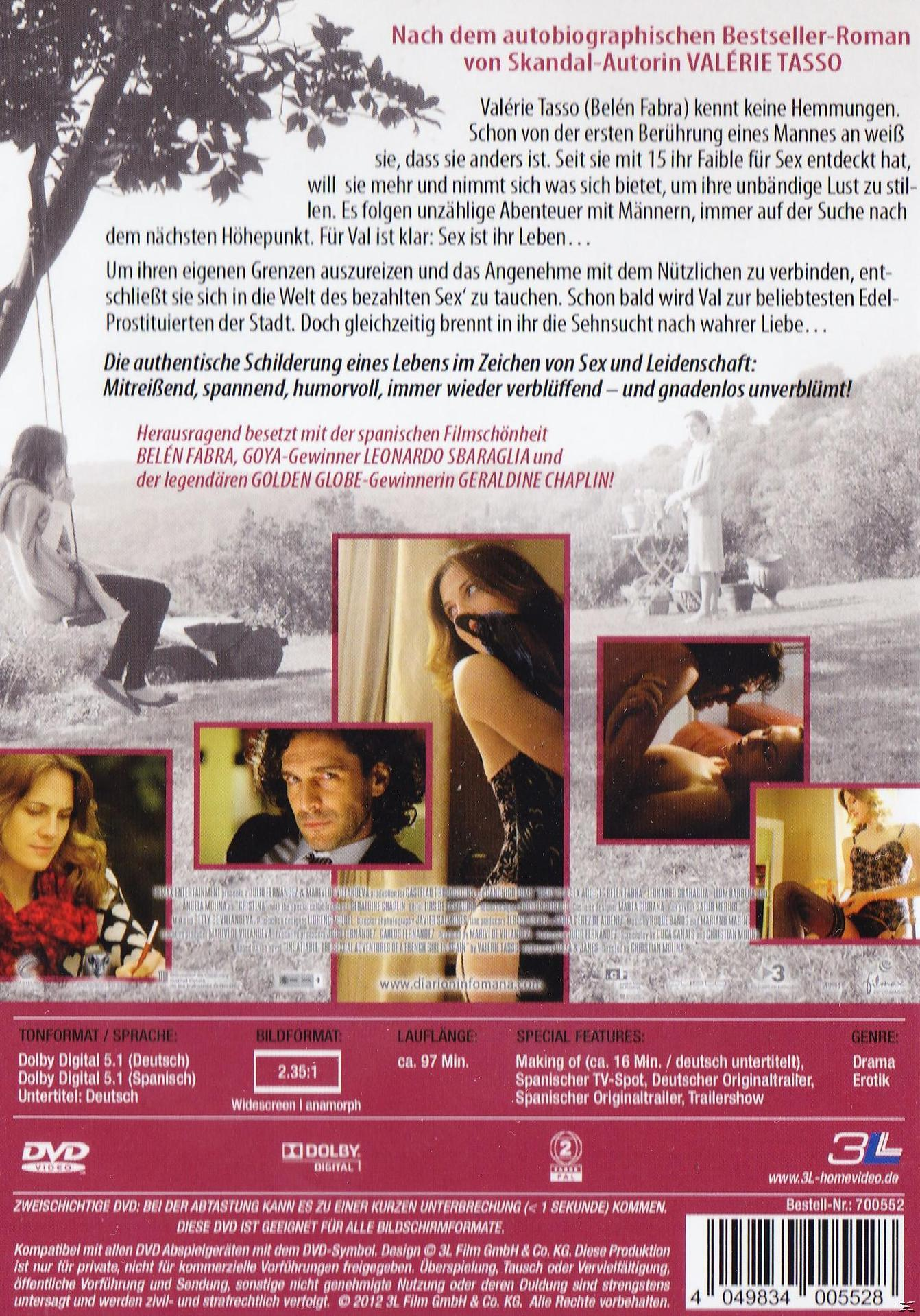 DVD-Cover mit einer Frau in einem roten Kleid, einem Mann und Text in einer Fremdsprache.