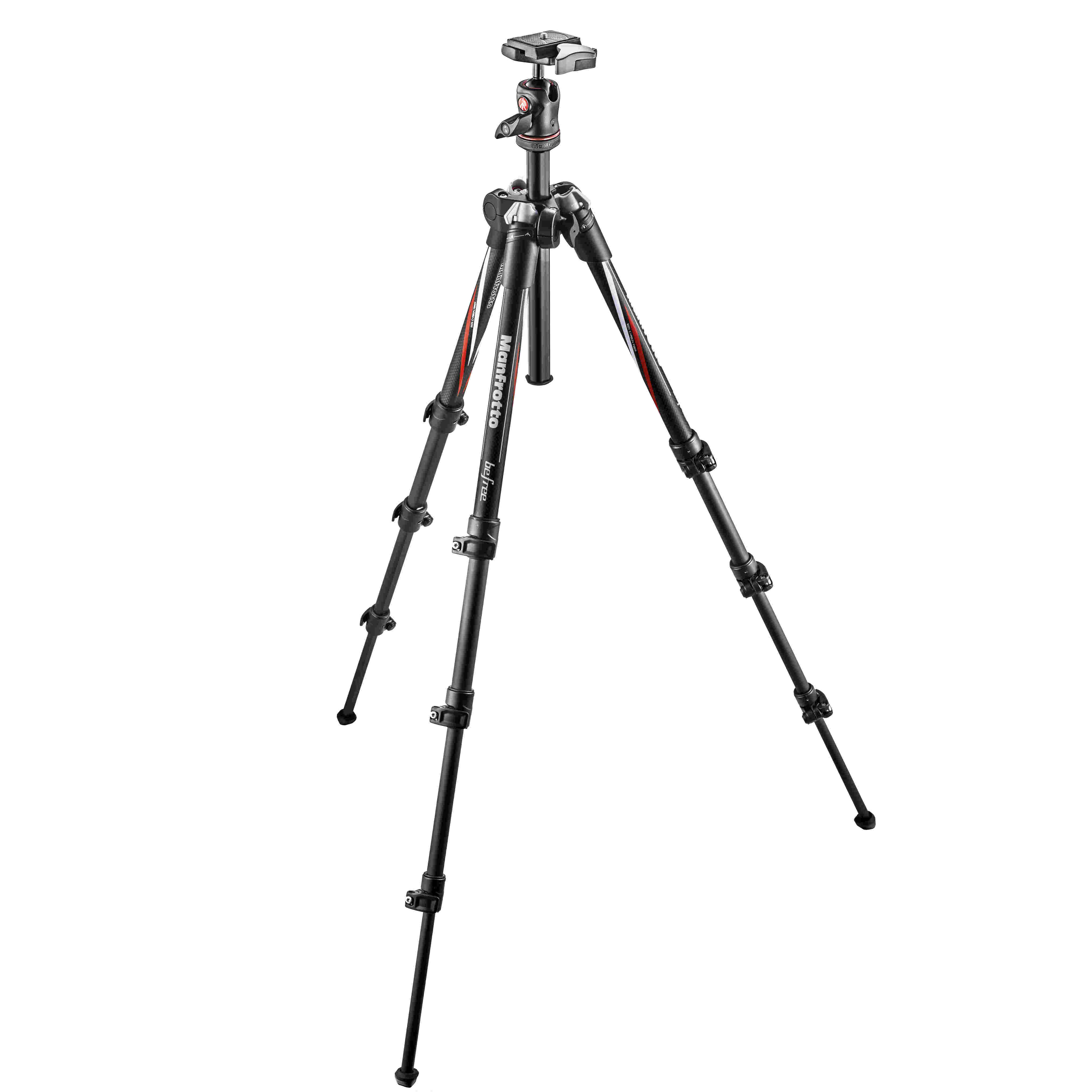 MANFROTTO MKBFRC4-BH Dreibein Stativ, Schwarz/Rot, Höhe offen bis 1440 mm