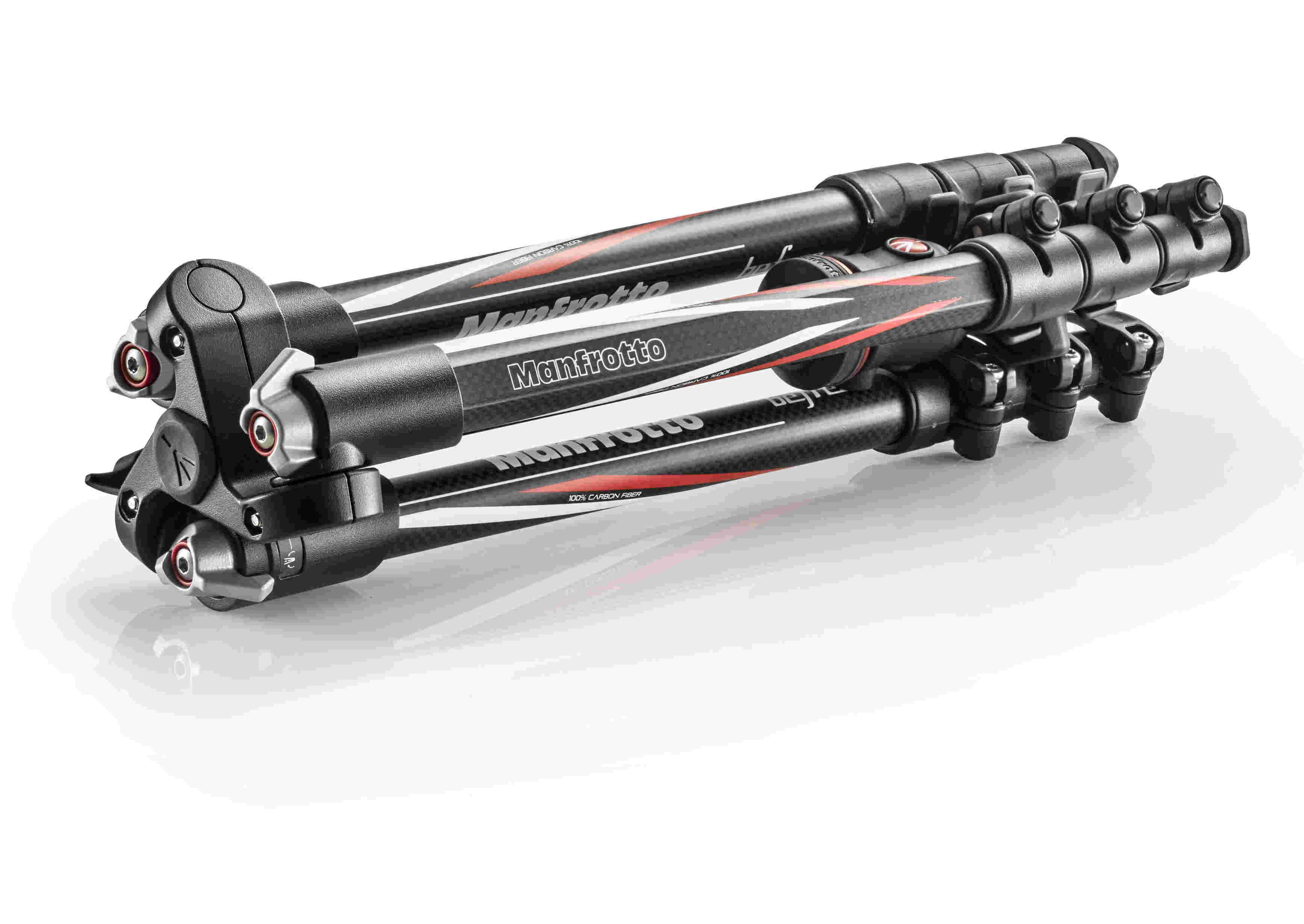 MANFROTTO MKBFRC4-BH Dreibein Stativ, Schwarz/Rot, Höhe offen bis 1440 mm