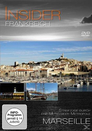 DVD-Cover: Eine Stadtansicht, ein Hafen und eine Stadtansicht. Text: 'Marseille' und 'Insider Frankreich'.