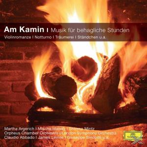 CD-Cover mit brennendem Feuer und dem Albumtitel 'Am Kamin' und Künstlernamen.
