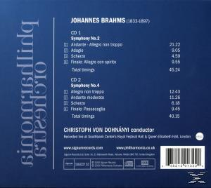 Dohnanyi & Philharmonia Orchestra, Christoph Von/pol Dohnanyi - Sinfonien 2 & 4  - (CD)