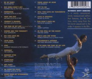 Rückseite eines CD-Covers, zwei Personen im Wasser. Text: Ultimate Dirty Dancing, Songliste.