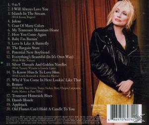 Rückseite eines Dolly Parton Albums. Enthält Titelliste links und ein Bild von Dolly Parton rechts.