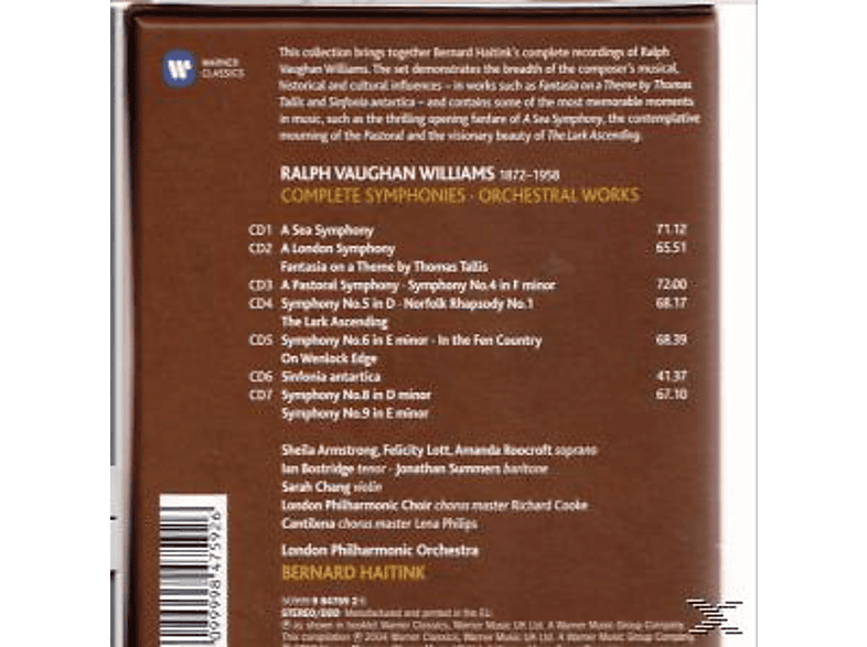 Thumbnail - VARIOUS, The London Philharmonic Orchestra - Vaughan Williams Sämtliche Sinfonien (CD)