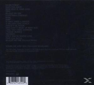 Album-Rückseite mit Trackliste und Text, dunkler Hintergrund, kleines Logo unten rechts.