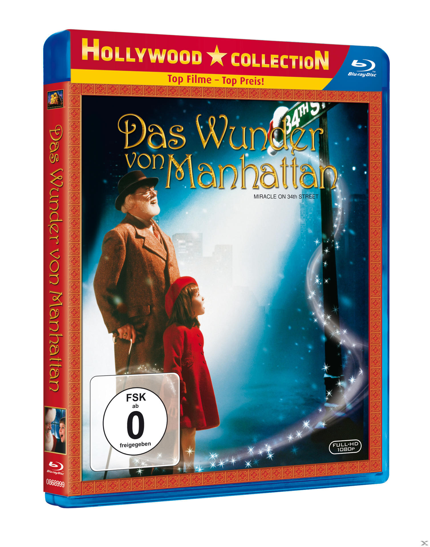 Filmcover, ein Mann und ein Mädchen schauen nach oben. Titel: Das Wunder von Manhattan.