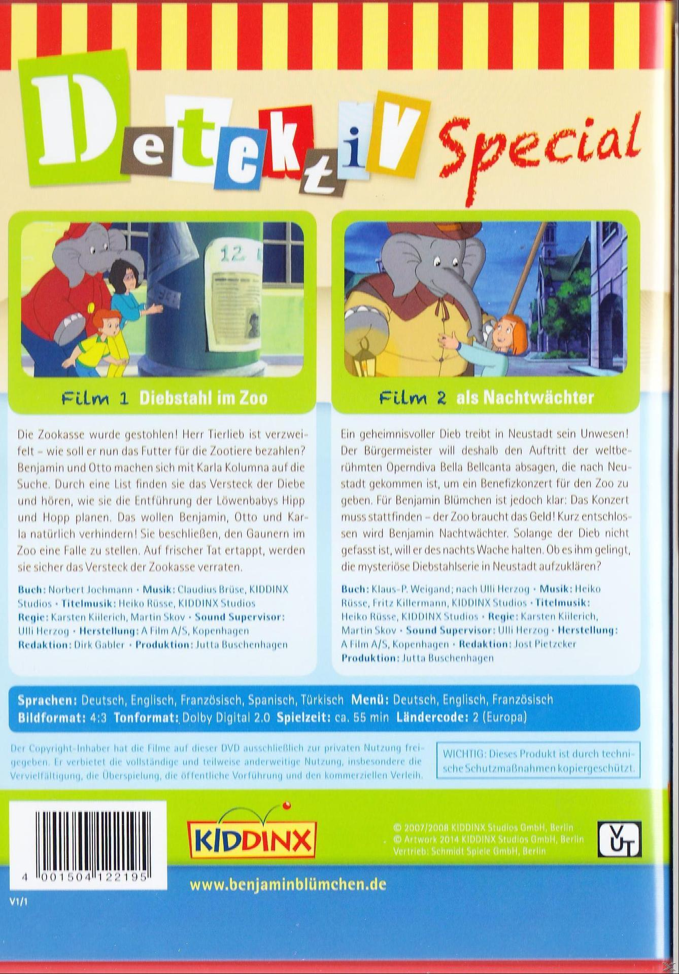 DVD-Cover mit Zeichentrickfiguren und Text auf Deutsch. Es hat ein grünes Banner.