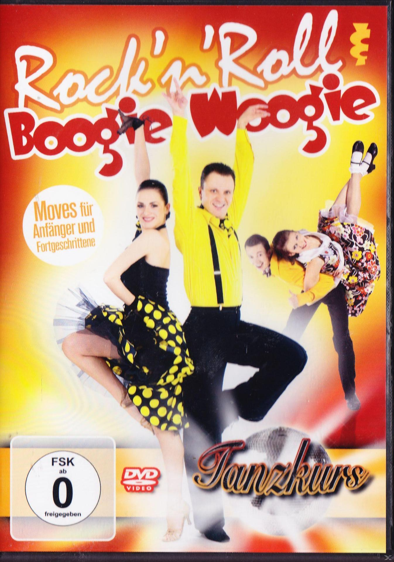 Filmcover: Gruppe von Tänzern, zwei in schwarz-gelben Outfits. Titel 'Rock'n'Roll Boogie Woogie', DVD-Logo.
