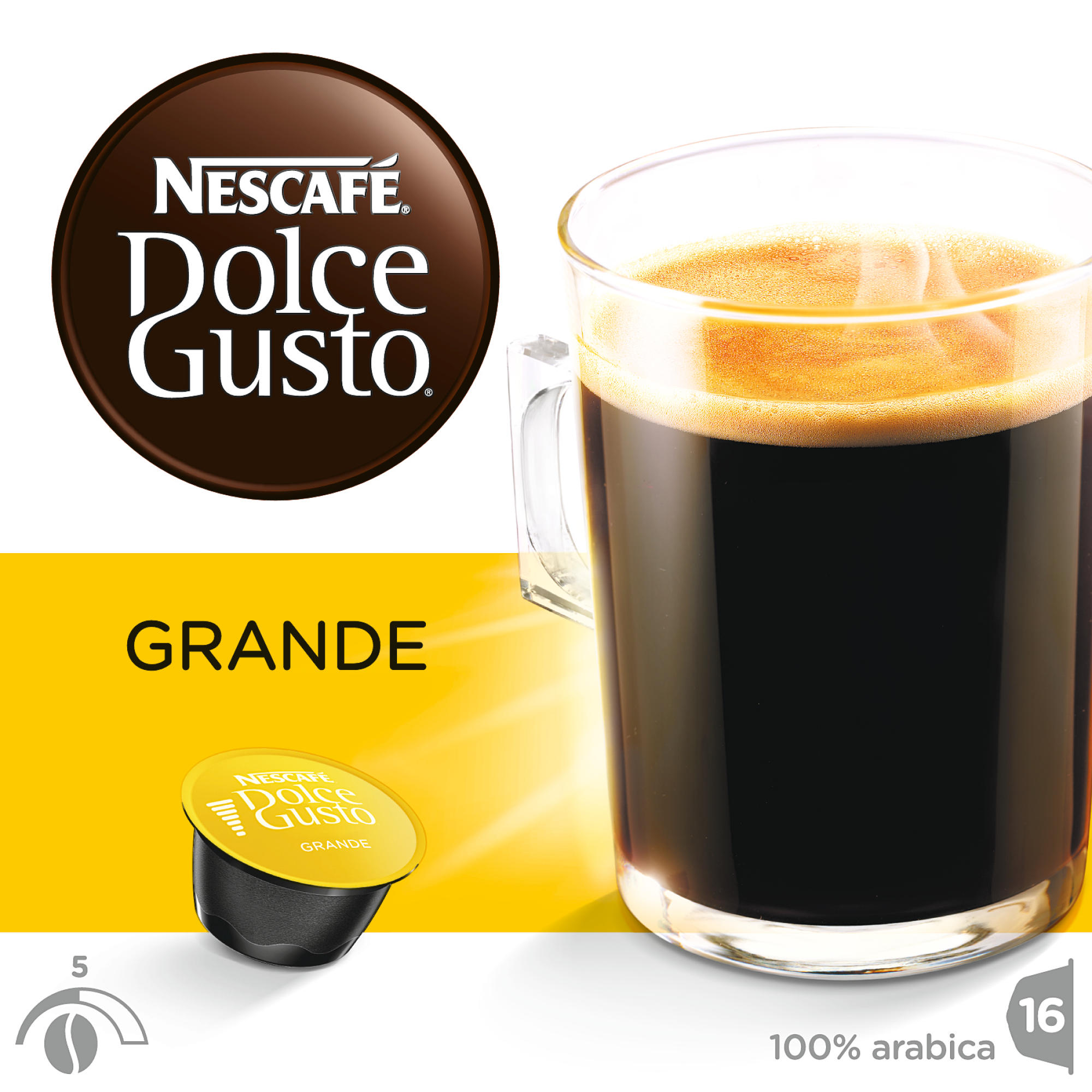 DOLCE GUSTO 12120090 Grande Caffè Crema Kaffeekapseln (NESCAFÉ® Dolce Gusto®)