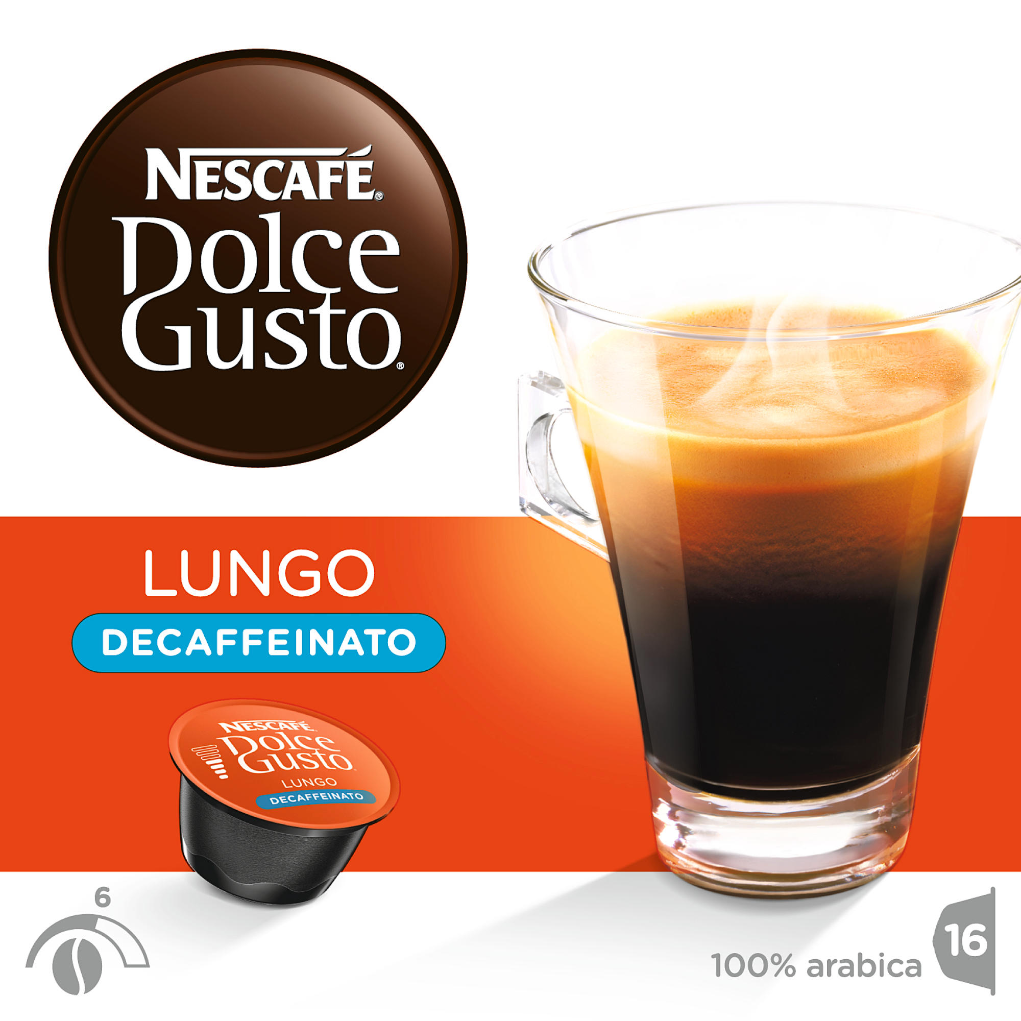 DOLCE GUSTO 12062868 Lungo entkoffeiniert Kaffeekapseln (NESCAFÉ® Dolce Gusto®)