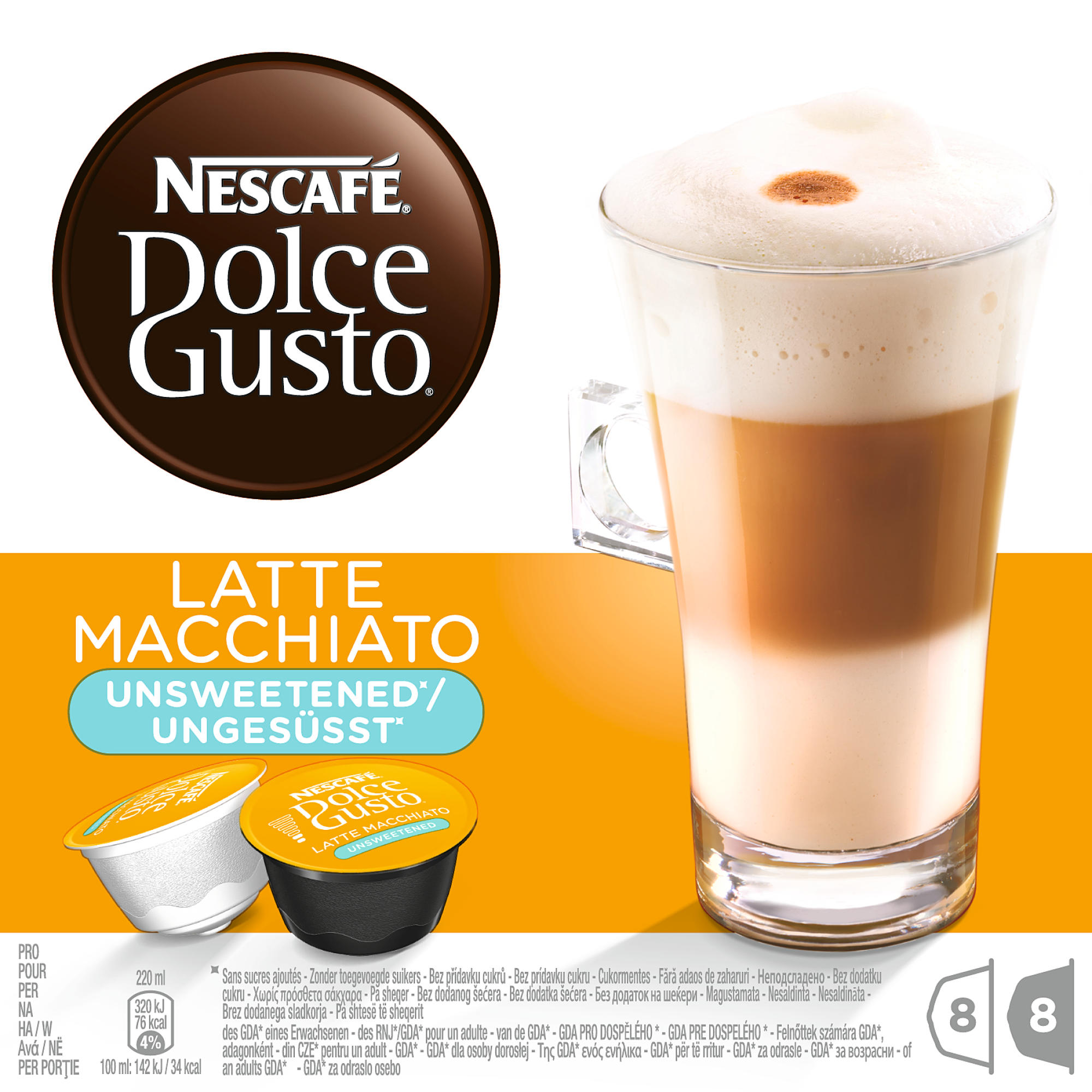 DOLCE GUSTO Latte Macchiato Ungesüsst Kaffeekapseln (NESCAFÉ® Dolce Gusto®)