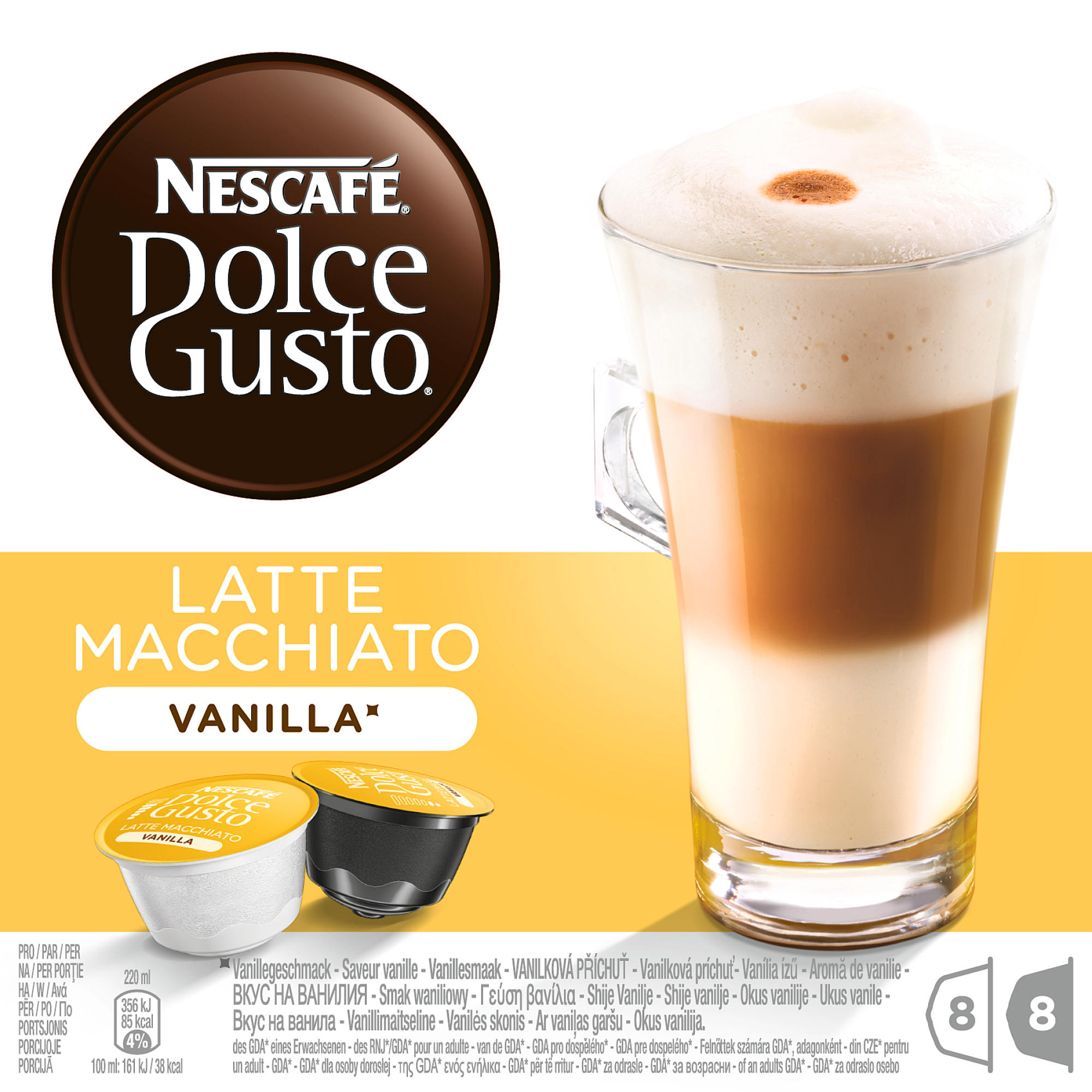 DOLCE GUSTO 12125501 Latte Macchiato Vanilla Kaffeekapseln (NESCAFÉ® Dolce Gusto®)