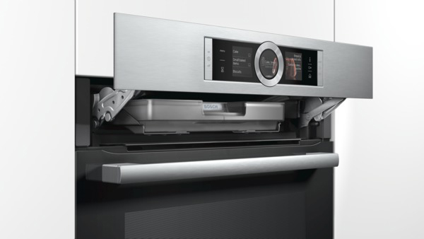 BOSCH HSG636BS1, Backofen mit Dampfgarfunktion (Einbaugerät, 71 l, 594 mm breit), Dampfgarfunktion