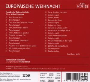 CD-Cover mit dem deutschen Text 'Europäische Weihnacht' und einer Titelliste.