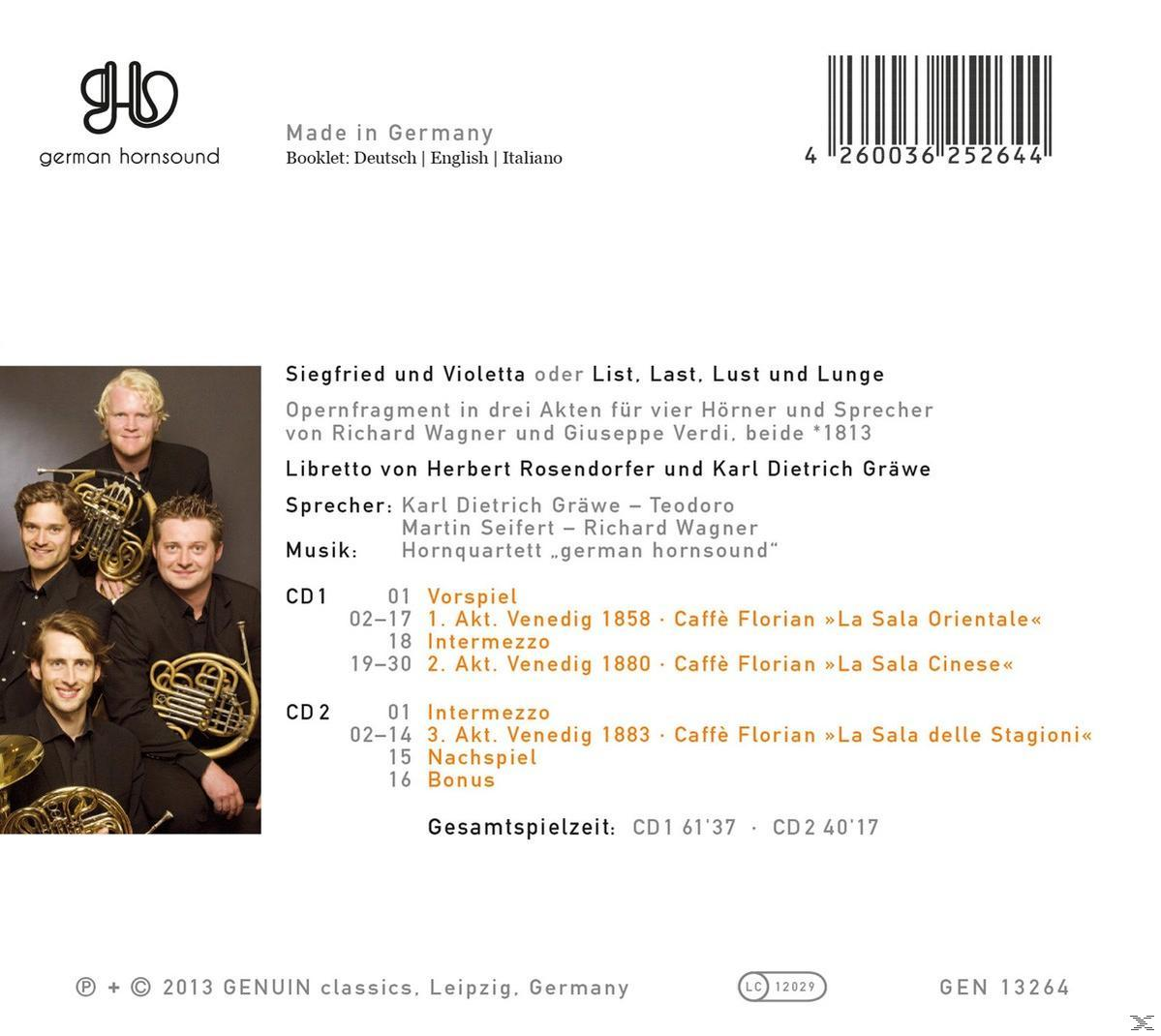 Karl Dietrich Gräwe, Martin Seifert, Hornquartett - Siegfried und Violetta  - (CD)
