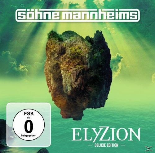 Albumcover mit einer Felsformation und dem Text 'Söhne Mannheims Elyzion'.