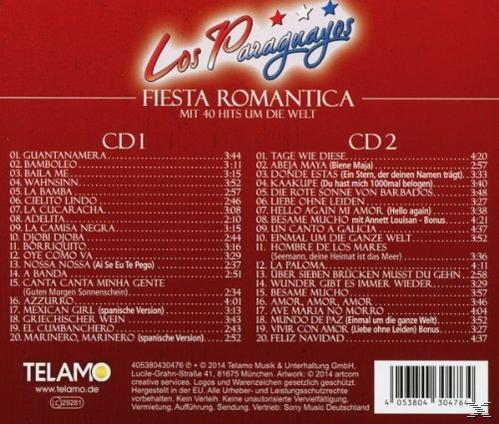 Los Paraguayos - Fiesta Romantica-Mit 40 Hits Um Die Welt  - (CD)