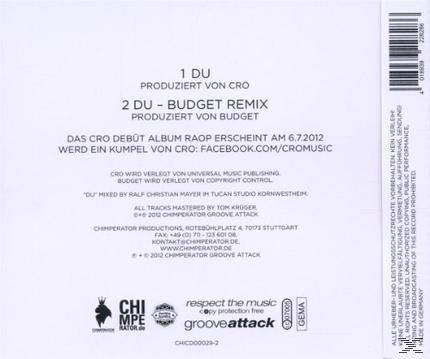 Cro - Du (2-Track)  - (5 Zoll Single CD (2-Track))
