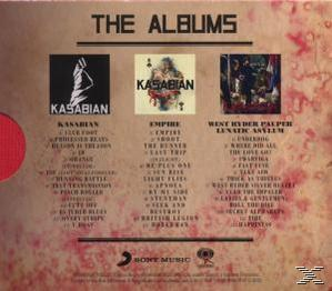 Albumcover: Kasabian, Empire und West Ryder Pauper Lunatic Asylum Alben werden gezeigt.