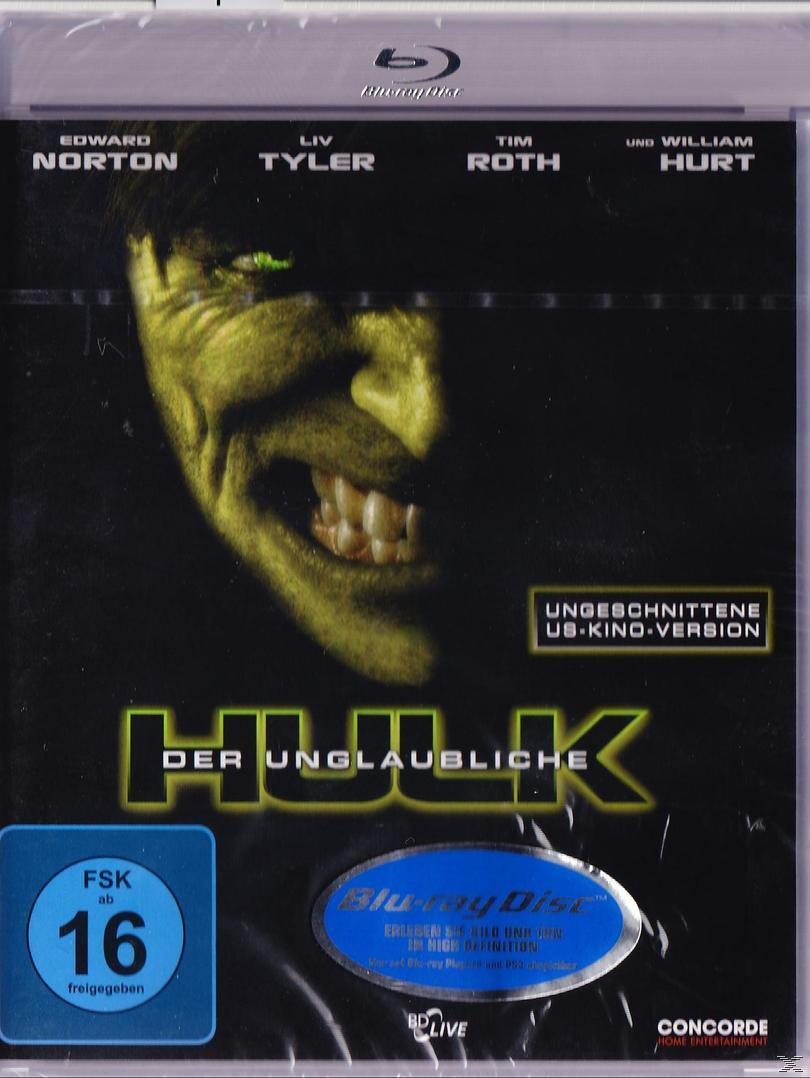 Blu-ray-Cover mit einem grüngesichtigen Hulk, mit Text und Schauspielernamen.
