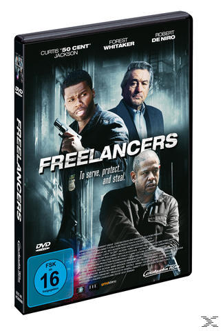 Freelancers DVD-Cover: 50 Cent, Forest Whitaker und Robert De Niro auf dem Cover.
