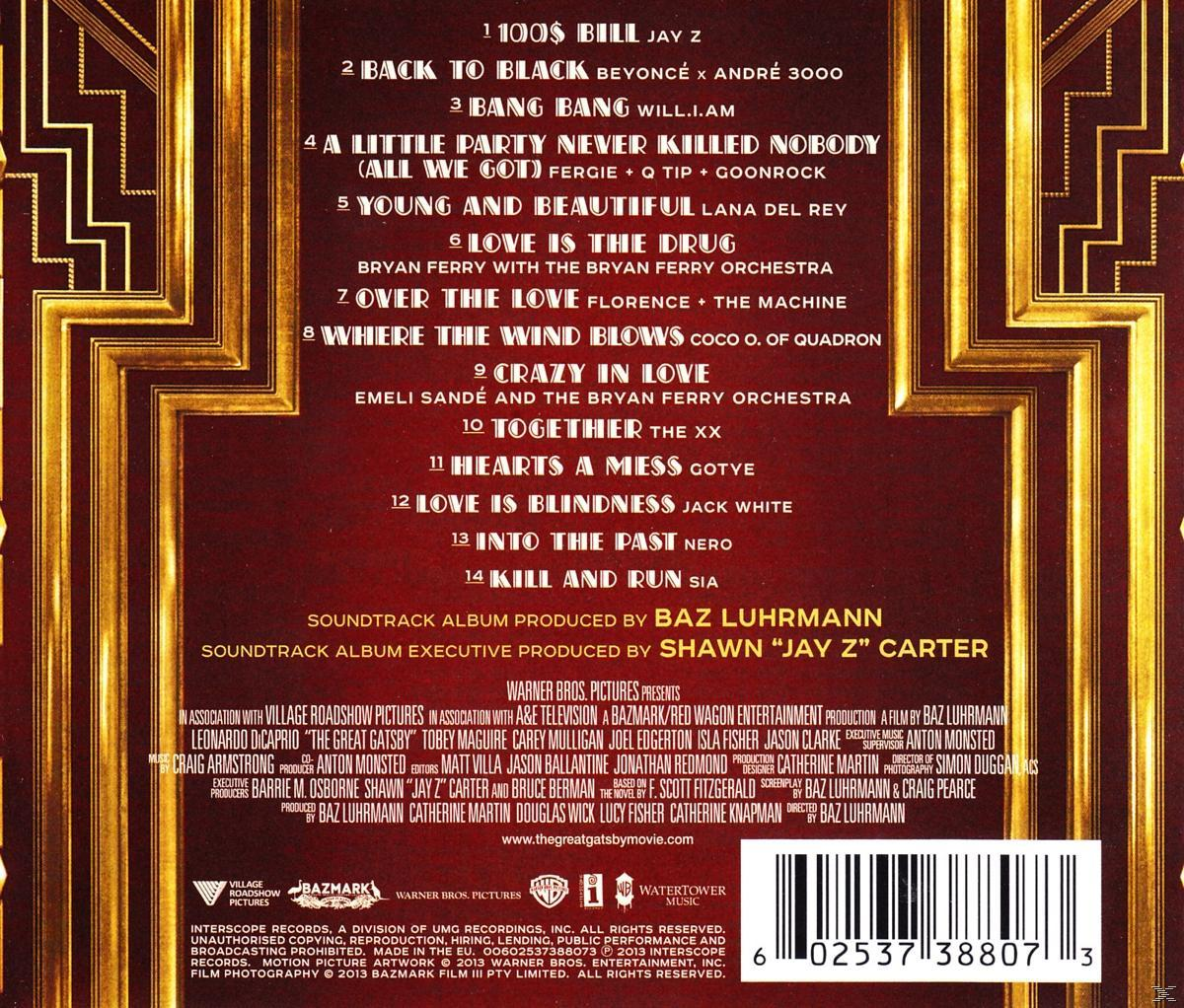Album-Rückseite mit einer Liste von Songs und verschiedenem Text.