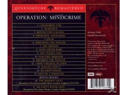 Queensryche - OPERATION MINDCRIME [CD]