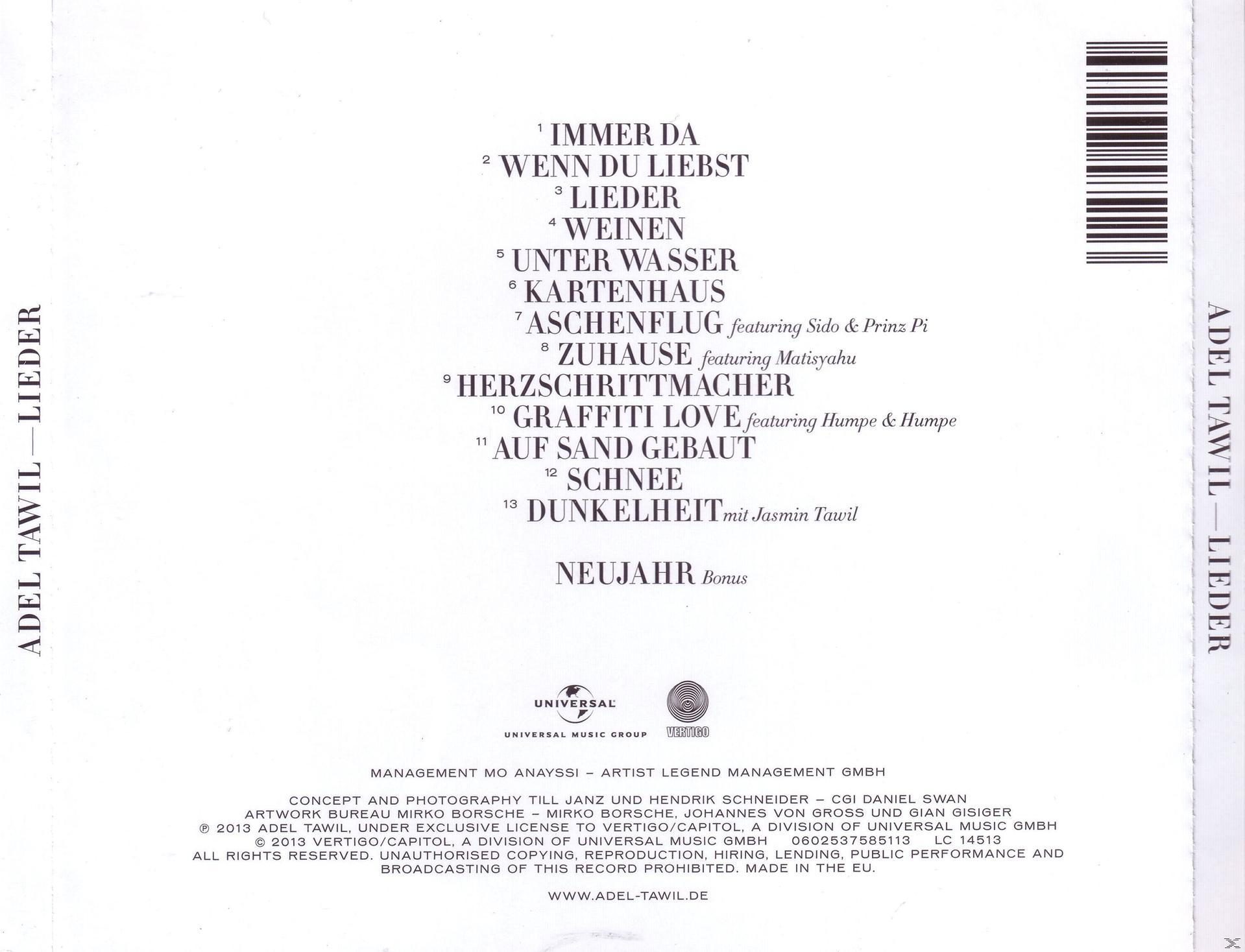 Adel Tawil - Lieder  - (CD)