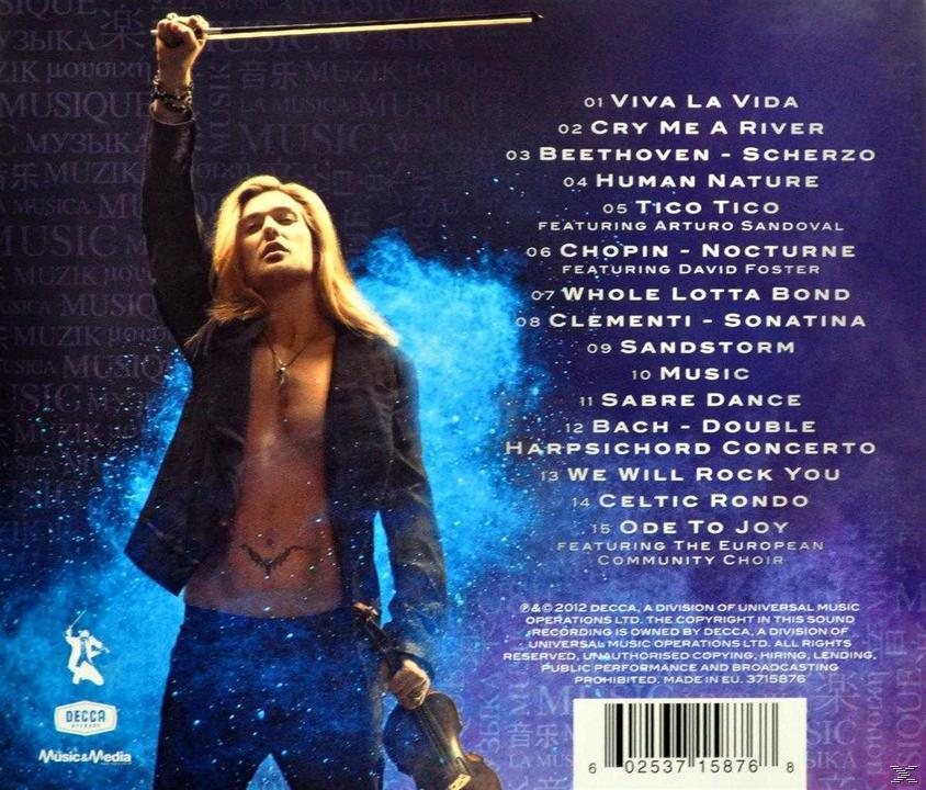 CD-Cover. Ein Mann spielt Geige, mit Noten im Hintergrund.