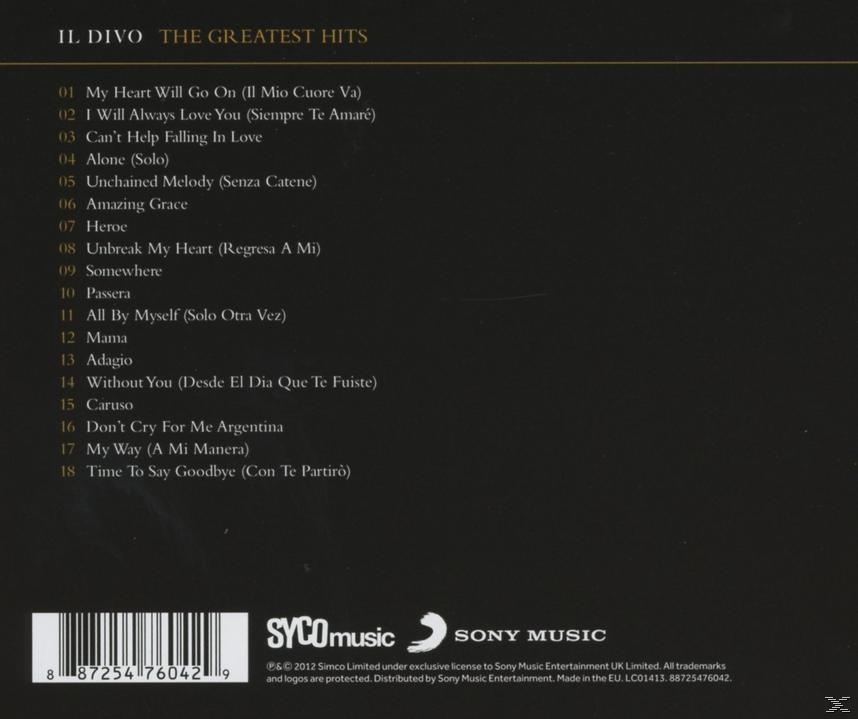 CD-Cover mit einer Liste von Songs: My Heart Will Go On, Can't Help Falling In Love und mehr.