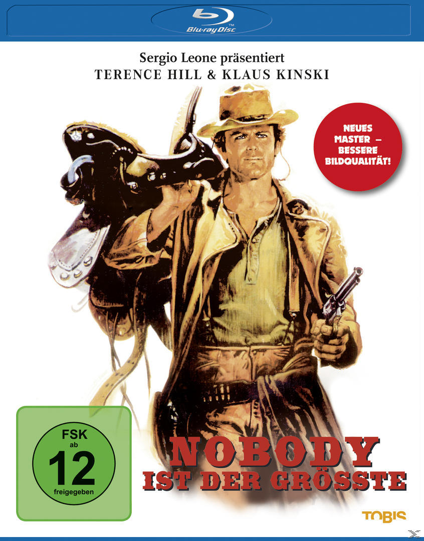 Blu-ray-Cover eines Films mit Mann im Cowboyhut und Pistole, Text auf Deutsch.