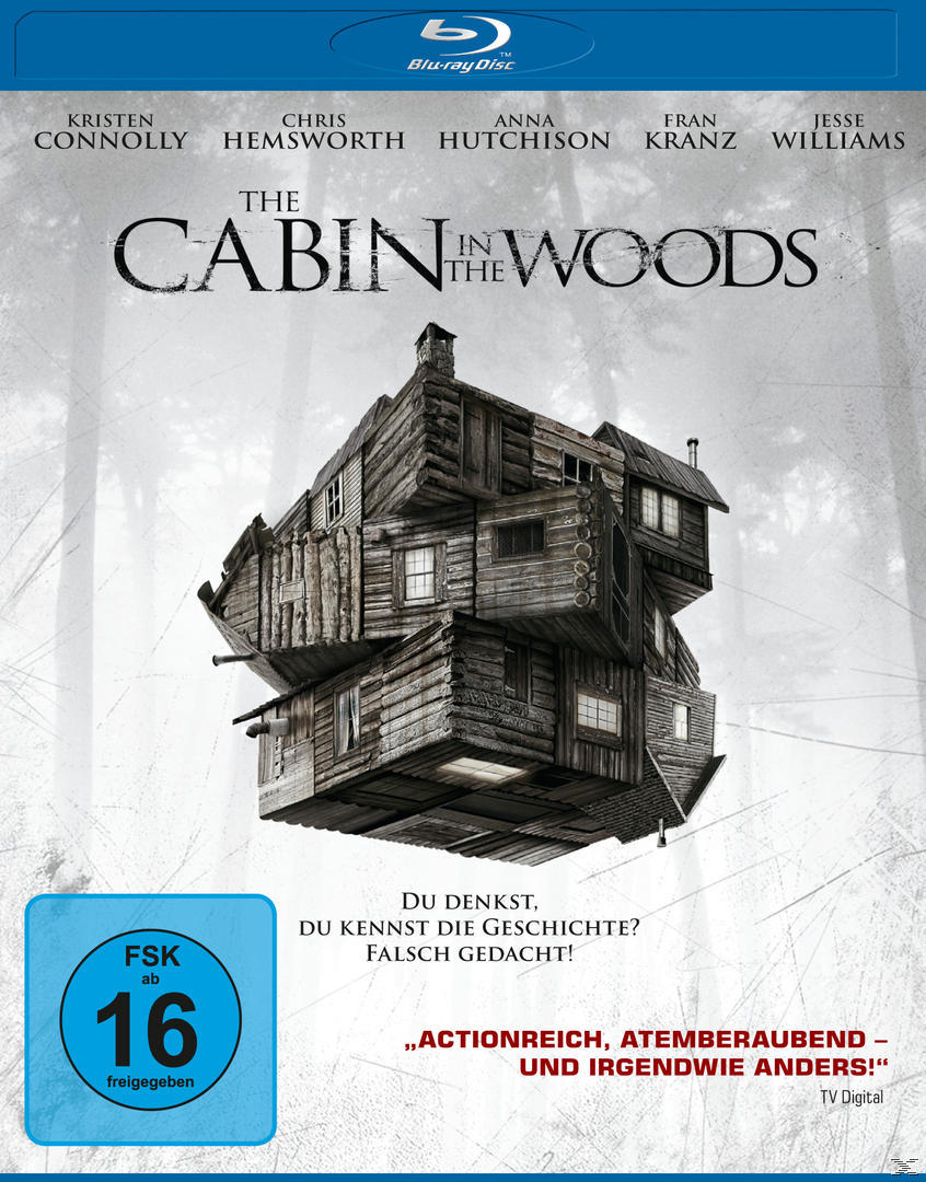 Filmcover, eine Holzhütte im Wald, mit Text über den Film und die Schauspieler.