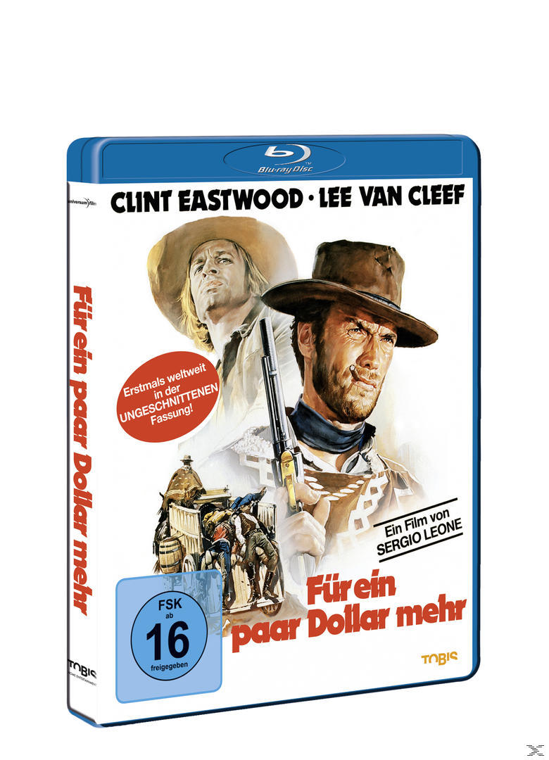 Blu-ray-Cover, Für ein paar Dollar mehr. Clint Eastwood und Lee Van Cleef. Westernfilm.