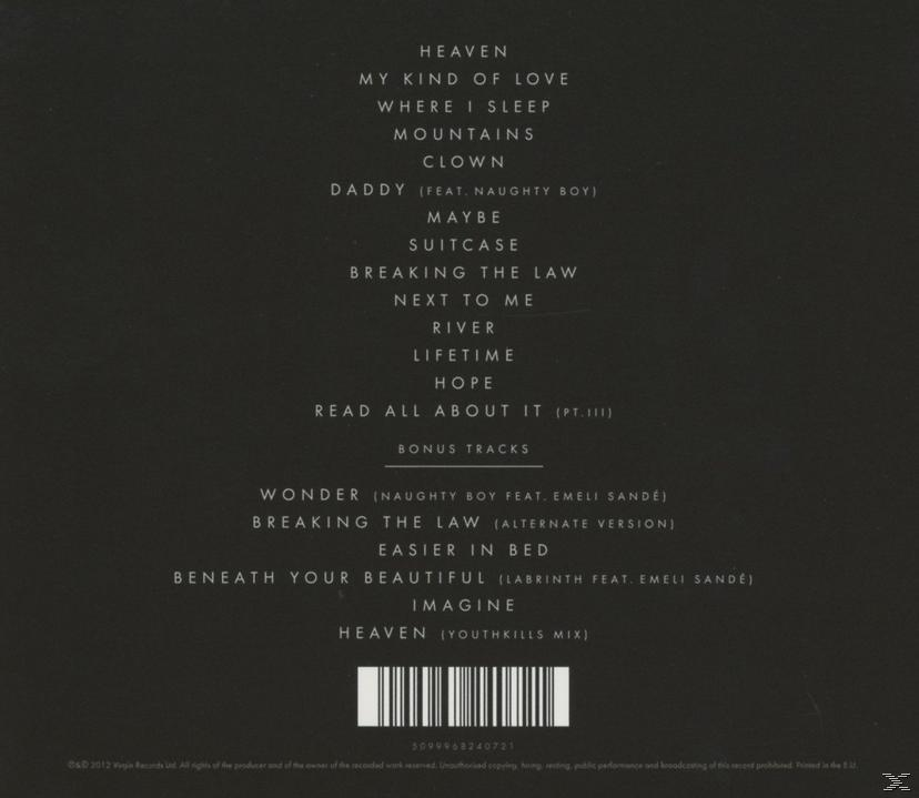 Rückseite eines CD-Covers mit Songtiteln und Barcode.